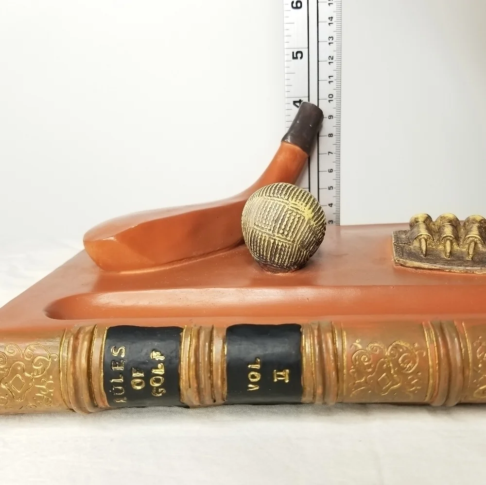 Rules of Golf Desk Pen Holder Figurine Sculpture
